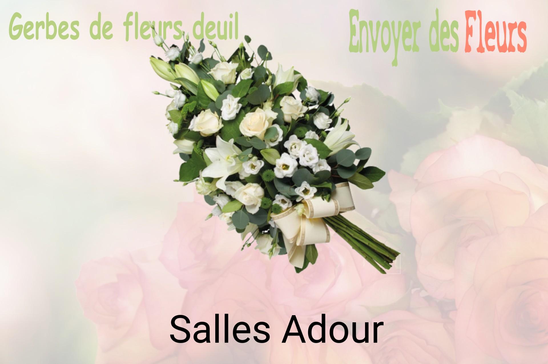 Gerbe de fleurs de deuil livrée à Salles-Adour